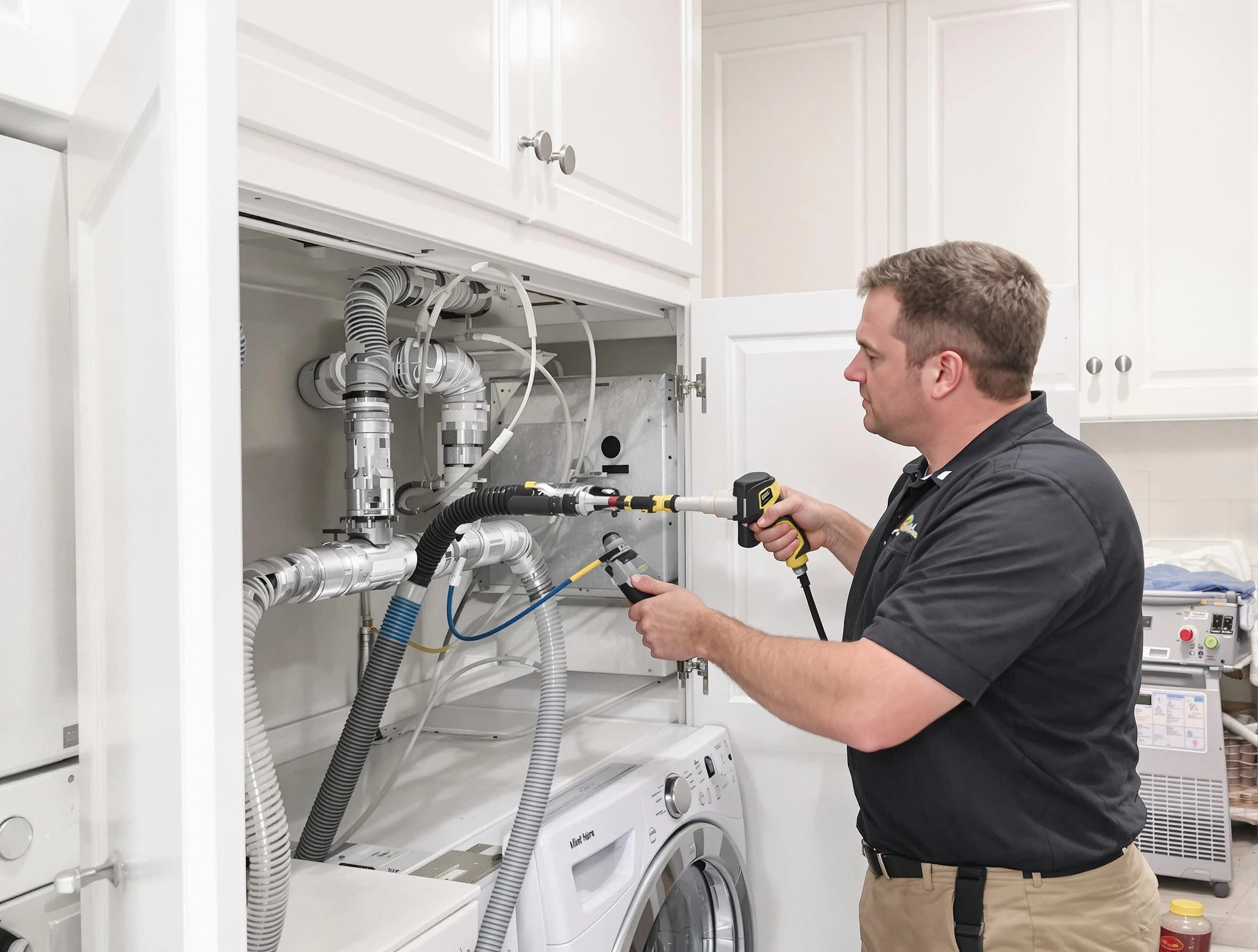Pleasant View Dryer Vent Cleaning professional removing severe blockage from a clogged dryer vent in Pleasant View